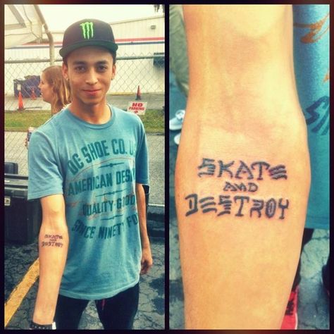 Nyjah Huston  Skaterboy<3 Nyjah Huston Tattoo, Skate Tattoo, Surfboard Skateboard, Nyjah Huston, Skate And Destroy, Skate 3, Pro Skaters, Skateboard Art, Body Modifications