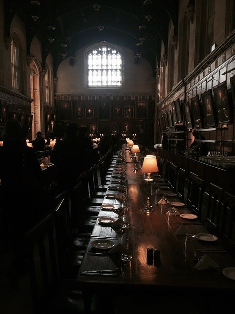 Great Hall Harry Potter, Dark Academy Aesthetic, Gothic Academia, Pretty Buildings, Hogwarts Great Hall, Green Academia, Dark Acadamia, Royal Core, Academia Aesthetics