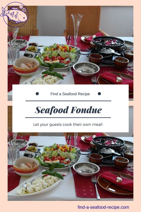 Seafood Fondue Recipes, Seafood Fondue, Broth Fondue Recipes, Easy Fondue Recipes, Fondue Recipes Meat, Seafood Bisque Recipe, Easy Fondue, Seafood Gumbo Recipe, Gumbo Recipe Sausage