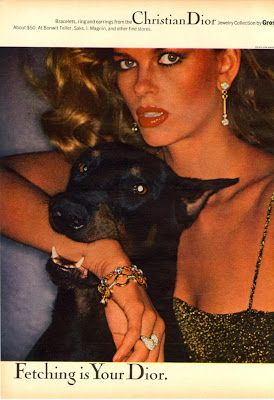 VINTAGE FASHION ADS OF THE 1980S  Repinned by www.fashion.net Chris Von Wangenheim, Lisa Taylor, Filmy Vintage, Airedale Terrier, Doberman Pinscher, Doberman, Vintage Ads, Old Money, A Dog