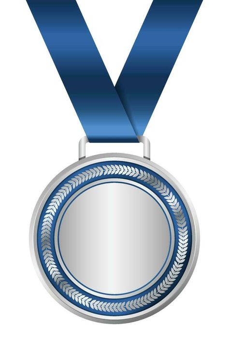 Silver medal. Realistic medal. Silver medal with ribbon. Prize for winner. Award with ribbon. Vector illustration Award Medal, Award Ribbons, Ribbon Vector, Emoji Images, Image Downloads, Chiffon Gown, Vector Art, Vector Illustration, Chiffon