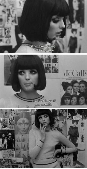 #Sixties | Dorothy McGowan in Who Are You, Polly Maggoo?, 1966 Who Are You Polly Magoo, Dorothy Mcgowan, Feminist 60s, 1960s Gogo Girl, 1960s Makeup Magazine, Mod Makeup, Two Women Movie 1960, Twiggy Magazine Covers, William Klein