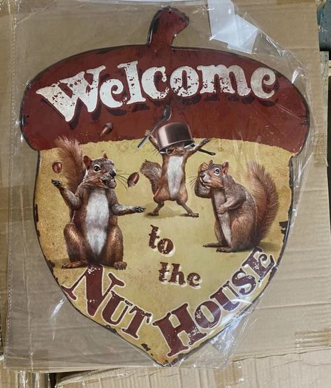 Nut House, Funny Wall Decor, Decor 2024, Family Funny, Front Porch Decorating, Plaque Sign, Home Signs, Porch Decorating, Front Porch