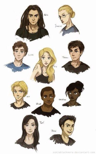 Books; Divergent; Tris Prior; Tobias Eaton Eric Caleb Christina Caleb Prior, Divergent Characters, Divergent Fan Art, Divergent Tris, Inspo People, Tris And Tobias, Graphic Drawings, Darkest Minds, Divergent Book