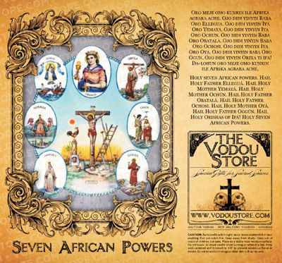 The seven African powers 7 African Powers Orisha, Hoodoo Saints, Seven African Powers, 7 African Powers, Hoodoo Conjure Rootwork, Hoodoo Rootwork, Wiccan Quotes, Voodoo Art, Hoodoo Conjure