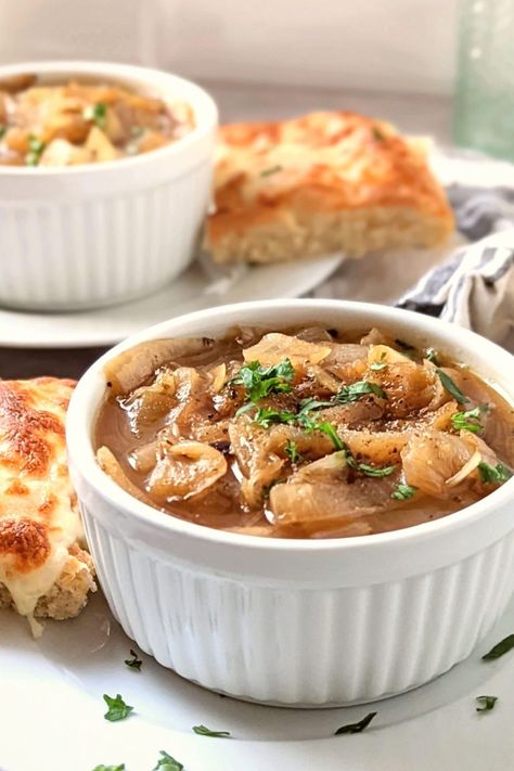 Low Sodium French Onion Soup Recipe - Low So Recipes French Onion Potatoes, Healthy Ramen Recipes, Low Sodium Bread, Low Sodium Soup, Heart Healthy Recipes Low Sodium, Onion Soup Recipe, Smashed Potatoes Recipe, Crispy Smashed Potatoes, Acorn Squash Recipes