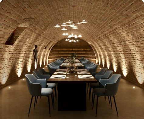 Secret Rooms In Houses, Wine Vault, Rooftop Restaurant Design, Roman House, Home Wine Cellars, Art Interior Design, Cellar Design, Arch Interior, Casas Coloniales