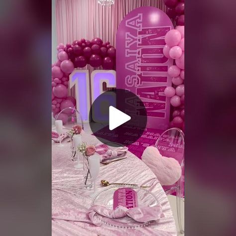 Pretty in Pink Sweet 16th Birthday. #16thbirthday #birthday #party #ev... | Birthday Decor | TikTok 16 Shades Of Pink Party Ideas, 16 Shades Of Pink Party, Shades Of Pink Party, Sweet 16th Birthday, Super Sweet 16, Pink Sweet 16, Sweet 16 Parties, 16th Birthday Party, Sweet 16 Birthday