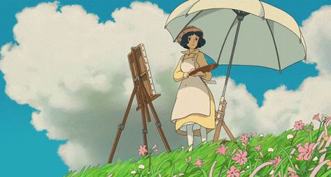 Ghibli Homescreen, Gif Studio, قلعة هاول المتحركة, Art Studio Ghibli, All Out Anime, Hayao Miyazaki Art, Miyazaki Art, My Neighbour Totoro, Wind Rises