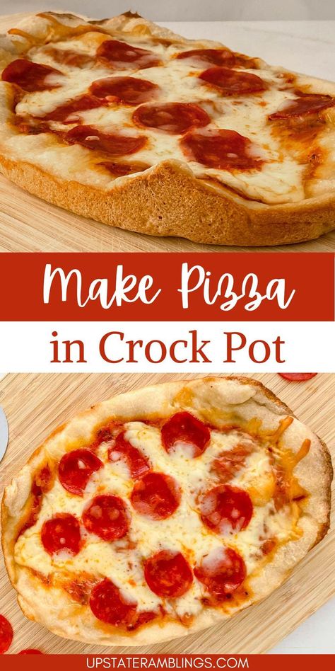 Make Pizza in Crock Pot Pizza In The Crockpot, Pizza Dough Press, Rhodes Rolls Recipes, Crockpot Pizza, Crock Pot Pizza, Chicken Bacon Ranch Pizza, Delicious Pizza Recipes, Red Sauce Pasta, Leftover Pizza