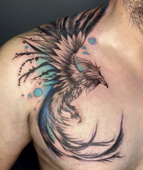 Chest And Arm Tattoo, Arm Tattoo Ideas, Eagle Tattoo, Bird Tattoo, Worth It, Arm Tattoo, Phoenix, Tattoo Ideas, Express Yourself