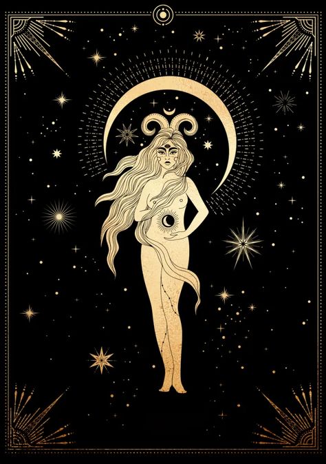 Aries Month, Goddess Divine Feminine, Zodiac Magic, Zodiac Leo Art, Aries Birthstone, Astrology Art Print, Page Of Pentacles, Divine Feminine Goddess, Ace Of Pentacles