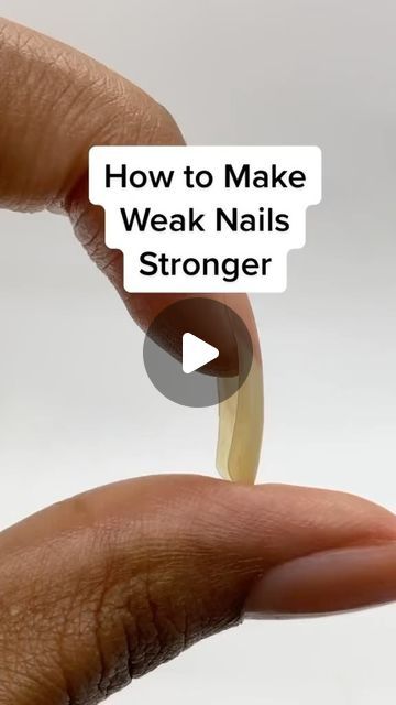 Nailboo® on Instagram: "How to make weak nails stronger 💪🏋️‍♀️✨ Save this video for later! 

📸 @parabellbeauty 

-
#nails #nailinspo #nailtrends #trendynails #nailsoftheday #nailsofinstagram #naillooks #nailart #nailartist #nailtech #nailtutorials #nailboo #nailsathome" How To Clean Nails, How To Make Nails, Strength Nails, Fingernail Health, Nails Stronger, Nail Polish Art Designs, Potatoe Salad, Weak Nails, Nail Polish Art