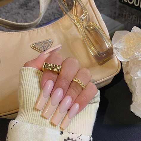 Chaun Legend Nails, Cream French Tip, Cream French Tips Nails, French Tips Nails, Tips Nails, French Tip Acrylic Nails, Polygel Nails, Ballerina Nails, French Tips