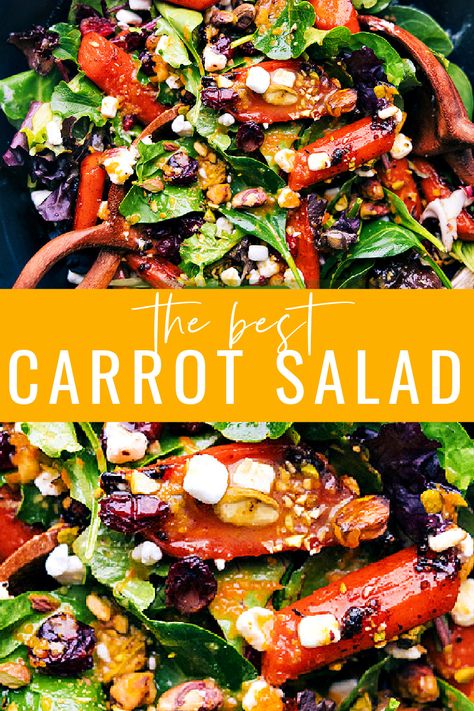 Chopped Carrot Salad, Roasted Carrot And Avocado Salad, Easter Carrot Salad, Roasted Carrots Salad, Roasted Carrot Salad Recipes, Smashed Carrot Salad, Roast Carrot Salad, Carrot Beet Salad, Summer Carrot Recipe