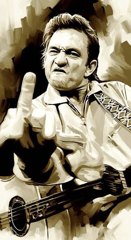 Johnny Cash Tattoo, Johnny Cash Art, Celebrity Wall Art, Creation Art, Rock N’roll, Johnny Cash, Celebrity Art, Concert Posters, Art Pages