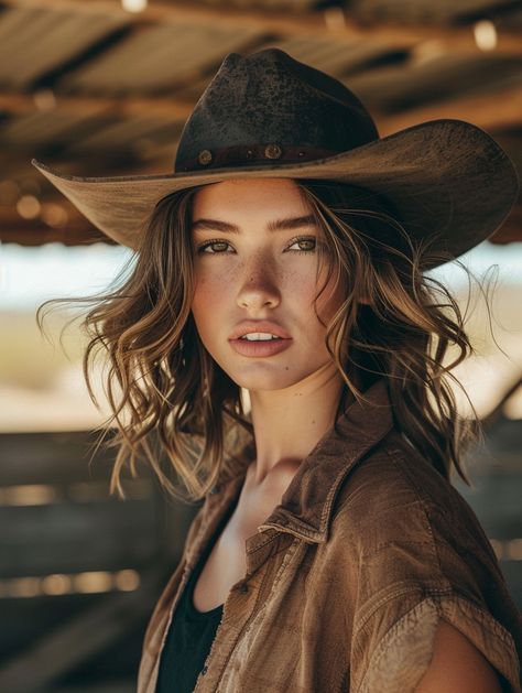 52 Cute Hat Hairstyles for Every Occasion: Berets, Beanies & More Medium Length Hair With Cowboy Hat, Hairstyles With Cowboy Hats, Cute Hat Hairstyles, Hats Short Hair, Cowboy Hat Styles, Medium To Long Hair, Sleek Bun, Tousled Waves, Cute Hat