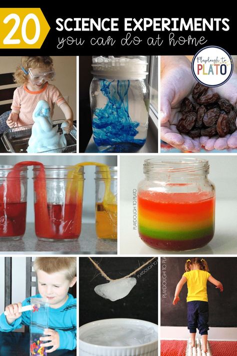 Check out these simple science experiments you can do at home. Perfect for homeschooling or for a science-filled afternoon! Every age group will love these engaging and exciting experiments! #homeschool #science #experiments Preschooler Experiments, Preschool Science Experiments, Experiments For Preschoolers, Stem Preschool, Toddler Science, Prek Science, Science Experience, Pre-k Science, Amazing Science Experiments