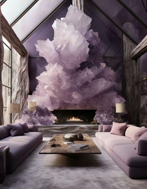 Rebecka - Gorgeous 🌸🌷💜 Razor House, Alternative Architecture, Slytherin Room, Purple Furniture, Glamorous Living, Fantasy Furniture, Fantasy Rooms, Luxury Furniture Living Room, Dream House Rooms