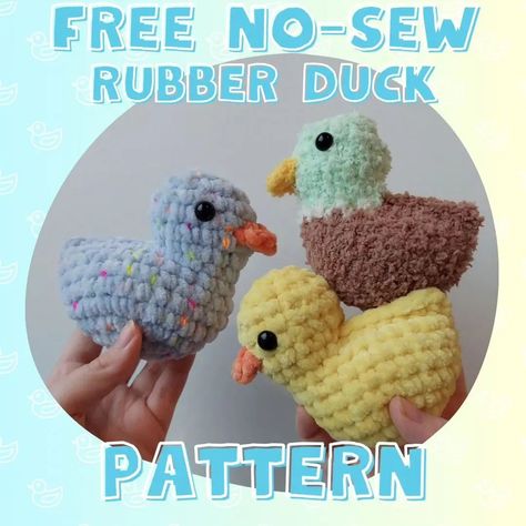 Free no-sew rubber duck !-Credit @nooks_hooks you can find more free and exclusive patterns in the bio link enjoy!!. . . . #crochetamigurimi #crochetamigurumis #crochetamigurumis🧶 #crochetamigurumidolls #crochetamigurumibears #crochetamigurumi #crochetpatternsandtutorials #crochetpatternsforbeginners #crochetpatternsforsale #crochetpatternsuccess #crochetpatternshawl #crochetpatternsfree #crochetpatternstore #crochetpatternshop #crochetpatterns #crochetaddict #freepatternsamigurumi #freepat... Crochet Rubber Duck, Easy Crochet Toys, Plushies Pattern, Crochet Projects To Sell, Duck Pattern, Toys Ideas, Easy Crochet Animals, Bazaar Ideas, Crochet Animals Free Patterns