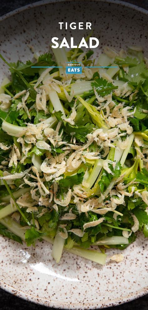 Tiger Salad (Lao Hu Cai) Recipe, à la Xi'an Famous Foods Tiger Salad, Chicory Salad, Cumin Lamb, Celery Salad, Eat Salad, Asian Inspired Recipes, Serious Eats, Stir Fries, Noodle Dishes