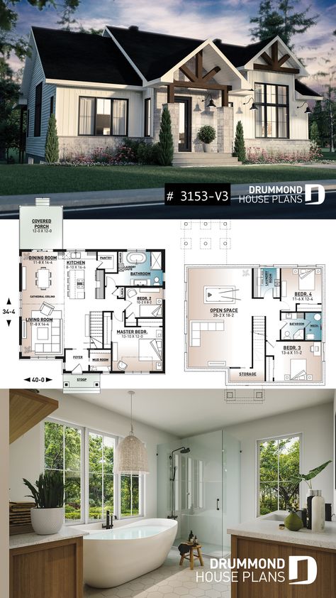 Sims House With Basement, 4 Bedroom House Interior Design, House Plans Affordable To Build, Medium Sized House Plans, Basement Ideas Plan, House Plans With Bedrooms In Basement, Tiny 4 Bedroom House Plans, Affordable House Plans To Build 4 Bedroom, 3 Bedroom House With Basement