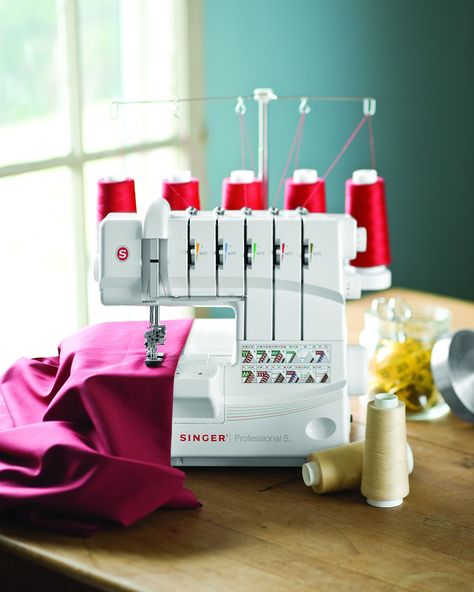 SINGER Professional 5 14T968DC Serger with 2345 Threaded Capability including Cover Stitch Auto Tension and Bonus Presser Feet * Details can be found by clicking on the image.(It is Amazon affiliate link) #SewingMachineIdeas Seam Finishes, Serger Sewing, Seam Allowance, Singer Sewing, Sewing Machines, The Professional, Sewing Machine, Metal Frame, Make It Simple