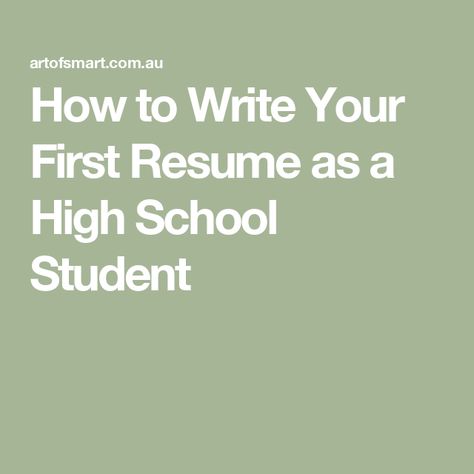 How to Write Your First Resume as a High School Student School Resume, High School Resume, First Resume, Life Hacks Organization, Writing A Cover Letter, Student Resume, Resume Skills, Extra Curricular Activities, Looking For A Job