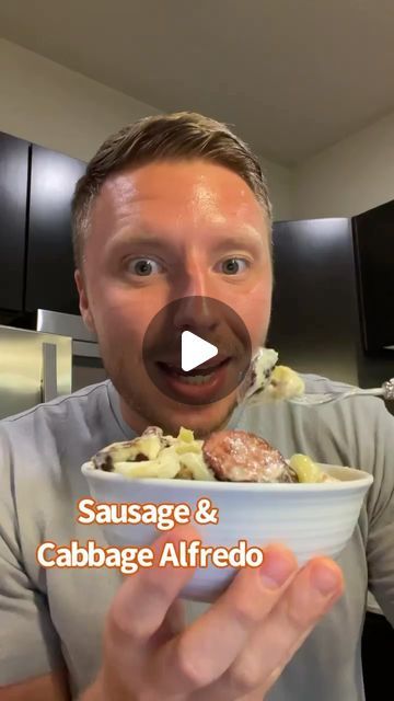 Sausage Cabbage Alfredo, Cabbage Alfredo, Alfredo With Sausage, Cabbage And Smoked Sausage, Sausage Cabbage, Easy Cabbage Recipes, Paleo Keto Recipes, Smoked Sausage Recipes, Cabbage And Sausage