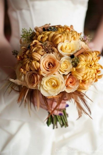 golden/mustard football mums in this bouquet Pretty Bouquets, Spectacular Cakes, Chrysanthemum Wedding, Future Aspirations, Boutonniere Ideas, Yellow Wedding Inspiration, Bronze Wedding, Orange Bouquets, Women's Conference