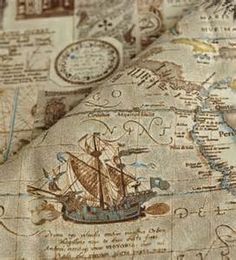 Vintage Nautical Map, Map Fabric, Materi Bahasa Jepang, Pirate Queen, Nautical Map, The Pirate King, Black Sails, Pirate Life, The Crow