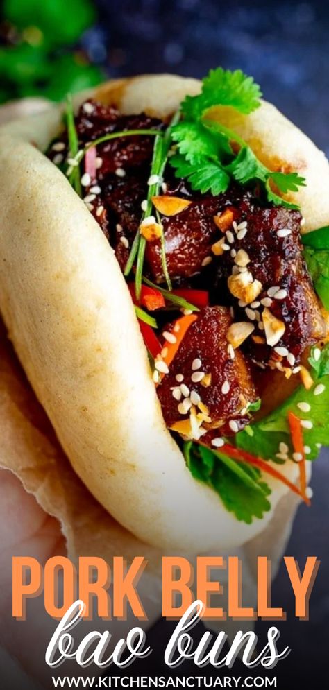 Pork Belly Bao Buns, Sticky Pork Belly, Pork Belly Bao, Gua Bao, Pork Belly Slices, Sticky Pork, Braised Pork Belly, Pork Belly Recipes, Mapo Tofu