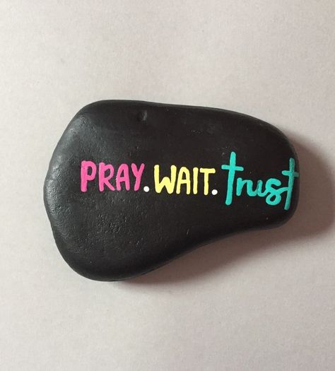 That’s all we can do 🙏🏼❤️🙏🏼❤️ Encouragement Rock Painting Ideas, Boulder Painting Ideas, Christian Rock Painting Ideas Easy, Faith Rocks Painting, Painting Rocks Ideas Christian, Christian Painted Rocks Ideas, Flat Rock Painting Ideas, Kindness Rocks Ideas Easy, Christian Painted Rocks