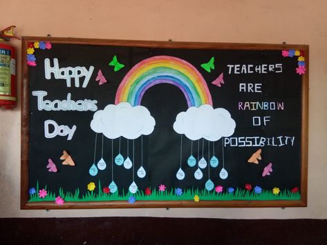 Teachers Day Chart Ideas For School, Teacher's Day Board Decoration Ideas Kindergarten, Teachers Day Notice Board Ideas, Teachers Day Soft Board Decoration, Decoration For Teachers Day Celebration, Happy Teachers Day Board Decoration, Teachers Day Bulletin Board Ideas, Teachers Day Decoration Ideas Stage, Teachers Day Decoration Ideas In School