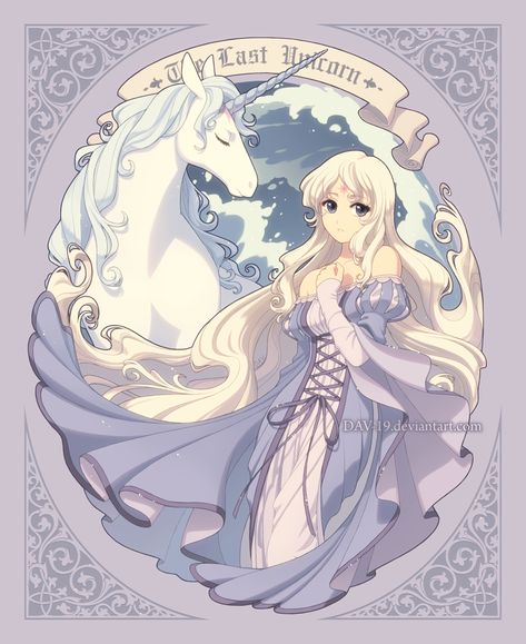 Amalthea Fanart, The Last Unicorn Fanart, The Last Unicorn Amalthea, Unicorn Fanart, Dav 19, Last Unicorn Art, Unicorn Movie, The Last Unicorn Movie, Lady Amalthea