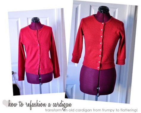 Updating old cardis French Cardigan, Whatcha Doin, Diy Cardigan, Sweater Refashion, Repurposed Clothing, Repair Clothes, Upcycle Sweater, Altering Clothes, Worth The Wait