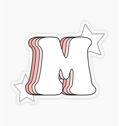 M Sticker, Letters Aesthetic, Letras Cool, Stickers Cool, Preppy Stickers, Aesthetic Letters, Stickers Redbubble, Green Sticker, Tumblr Stickers