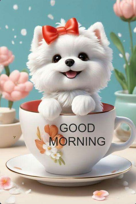 Good Morning Puppy, Gif Café, Funny Good Morning Messages, Iphone Wallpaper Hd Original, Good Morning Hug, Animiertes Gif, Cute Animal Quotes, Love Good Morning Quotes, Happy Day Quotes