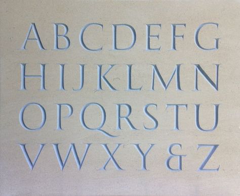 IAIN COTTON lettering carving sculpture: A carved Roman capital alphabet Roman Capitals, Jesus Art Paintings, Roman Alphabet, Capital Alphabet, Roman Letters, Typeface Logo, Roman Fonts, Stone Engraving, Engraving Illustration