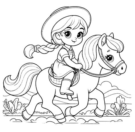 Cute Horse Coloring Pages, Different Horse Breeds, Horse Coloring Pages, Printable Pictures, Cute N Country, Outline Drawings, Cute Horses, Kids Coloring, Landscape Drawings