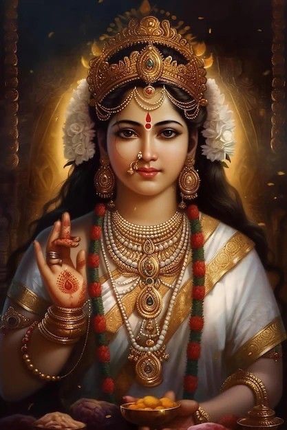 Navratri Devi Images, Greek Goddess Art, Aadi Shakti, Saraswati Goddess, Pictures Of Shiva, Happy Navratri Images, Shakti Goddess, Navratri Images, Lakshmi Images