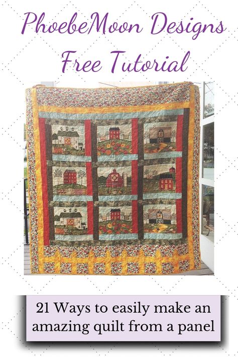 Christmas Panel Quilts, Moon Quilt Pattern, Panel Quilting, Quilts With Panels, Beginner Quilts, Moon Quilt, Making A Quilt, Panel Quilt Patterns, Quilt Panels