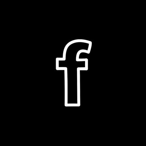 Fb Lite Icon Black, Facebook Dark Icon, Facebook Icon Aesthetic Black, Shortcut App Covers Aesthetic Black, Dark Icons Aesthetic Apps, Black App Icons Facebook, Facebook Black Icon, Blck Icons, Facebook Logo Black