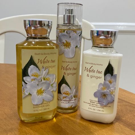 Nwt. Bath And Body Works, 3-Piece Body Care Set. Set Includes: 1-10oz. Shower Gel, 1-8 Oz. Body Lotion And 1-8oz. Fragrance Mist. Scent: White Tea And Ginger. It’s A Comforting Mix Of Bergamot, Lemon, Lily, Ginger, Nutmeg, Hyacinth, Freesia, Peony And Musk. This Is One Of My Favorite Scents! I Noticed Something Different Each Time I Open It! Makes A Beautiful Gift For Anyone - Or Treat Yourself! Stored In Smoke Free Home. Please Check Out My Other Bath & Body Listings - I Have Single Candle List Coconut Oil Body Lotion, Body Care Set, Bath N Body Works, Bath And Body Work, Bath And Body Works Perfume, Shower Skin Care, Body Smells, Single Candle, Smell Goods