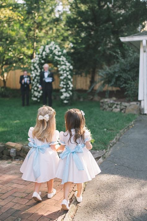 Light Blue Ring Bearer Outfit, Navy And Light Blue Wedding Party, Night Ceremony, Pastel Blue Wedding, Baby Blue Weddings, Wedding March, Simple Satin, Nantucket Wedding, Pink Sash