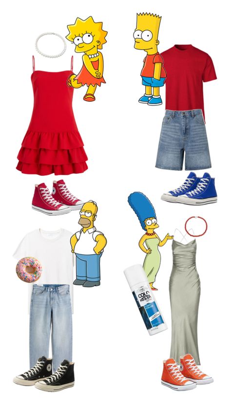 4 Person Halloween Costumes, Simpsons Costumes, Simpsons Halloween, Quick Halloween Costumes, Matching Halloween Costumes, Trio Halloween Costumes, Pretty Halloween Costumes, Halloween 4, Halloween Costumes Friends