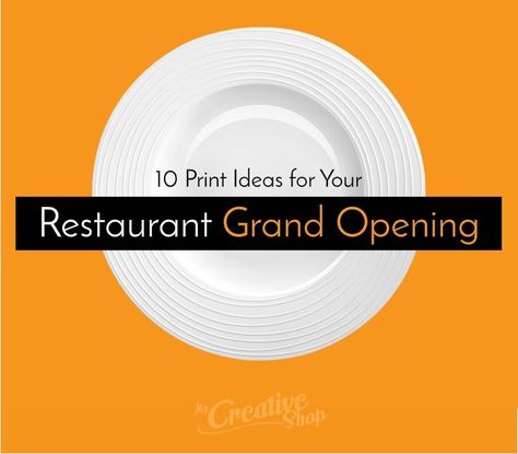 A well-thought-out marketing plan for your restaurant grand opening is essential. Social media can help drive brand awareness, but digital marketing isn’t the only way to get customers through your door. Plus, as a new business with a small following, you won’t have the reach you need without paying for ads.  #grandopening #restaurant #restaurantmarketing #newrestaurant #printmarketing #localmarketing Print Marketing Ideas, Direct Mail Postcards, Grand Opening Party, Print Marketing, Opening A Restaurant, Local Marketing, Restaurant Marketing, Restaurant Names, Guerilla Marketing