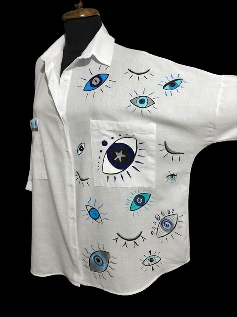 Handmade Clothes Painting, Shirt Painting, Top Paintings, Story Teller, Hand Painted Fabric, T Shirt Painting, Fashion Hacks Clothes, Embroidery Fashion, My Eyes