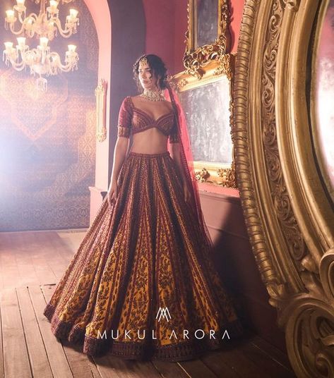 Mukul Arora Lehenga, Mukul Arora, Bridal Foot Jewelry, Lehnga Dress, Saree Poses, Royalty Aesthetic, Dress Book, Baroque Art, Indian Couture