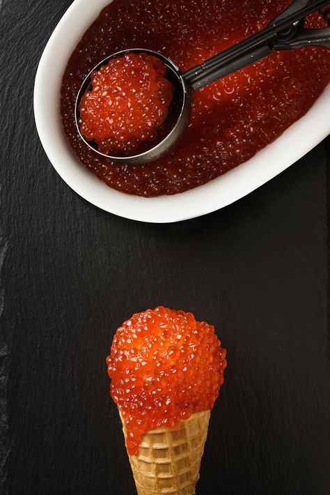 Caviar Appetizers, Sushi Logo, Red Caviar, Salmon Roe, Seafood Pasta, Marketing Campaign, Delicious Fruit, Fish Dishes, Beautiful Food